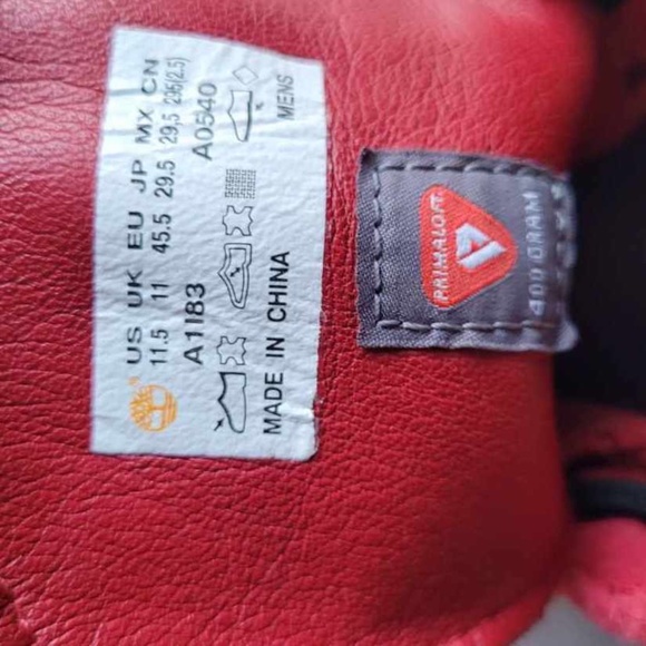 Timberland Limited Release Boots Mens Size 11.5 M - Red